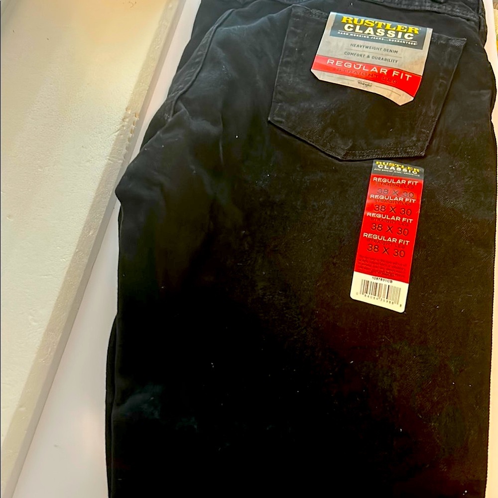 Rustler Classic Black Denim Pants - Picture 4 of 5